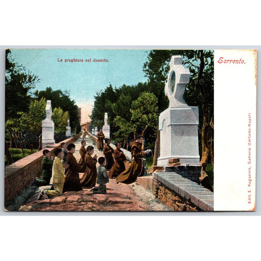 Italian Postcard Sorrento "Prayer in the Desert" 1901-1907 NP VGC