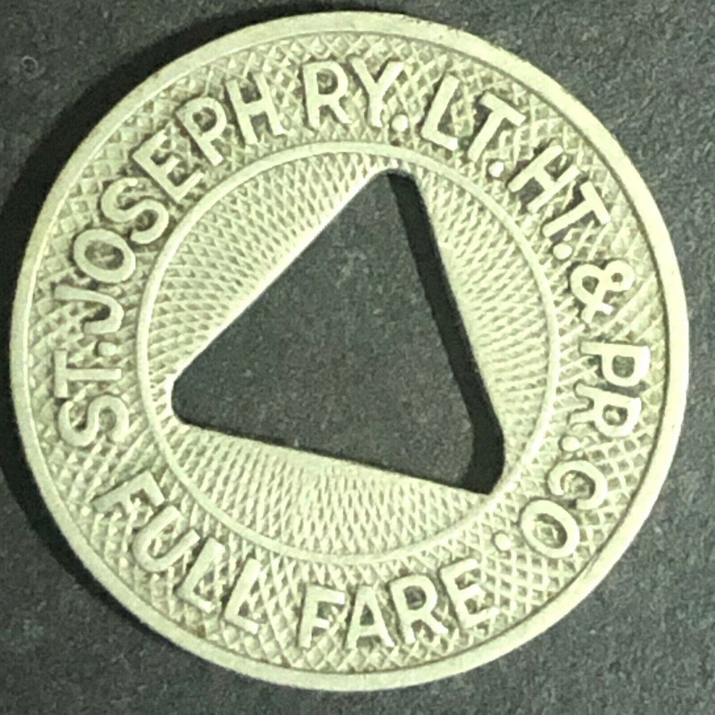 Scarce c1920's 16mm St. Joseph RY LT. HT. & RR. Co. Transit Token Missouri