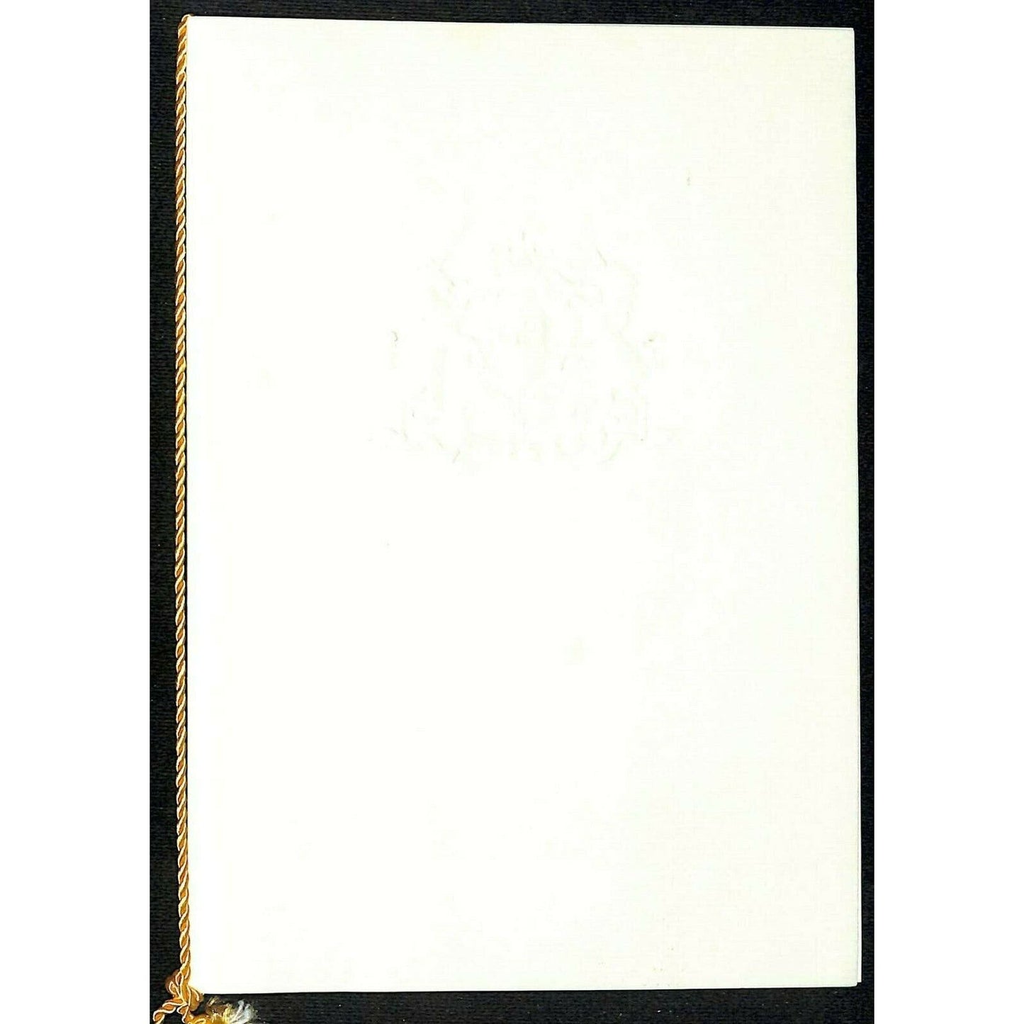 c1990's German Geisel Gourmet Menu w/ Ornamental Gold String (No Location)