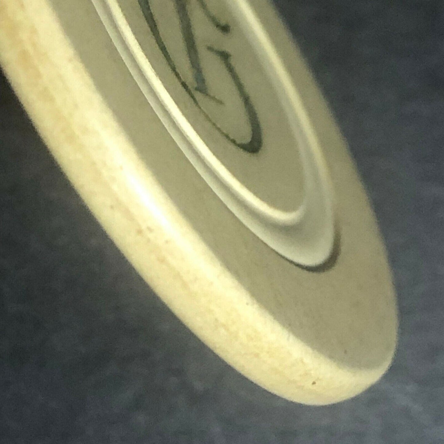 Monarch Clay Poker Chip Single Letter "R" "G" ? Monogram - Eisenstadt Coll.