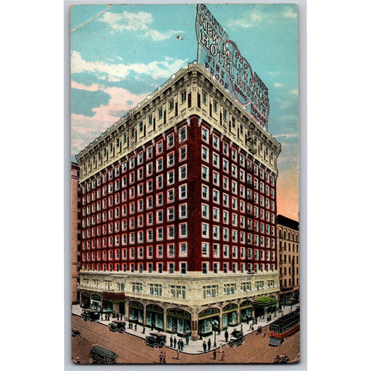New Hotel Rosslyn Los Angeles, Cal Postcard 1924 PM w/ Rates & Heart Art