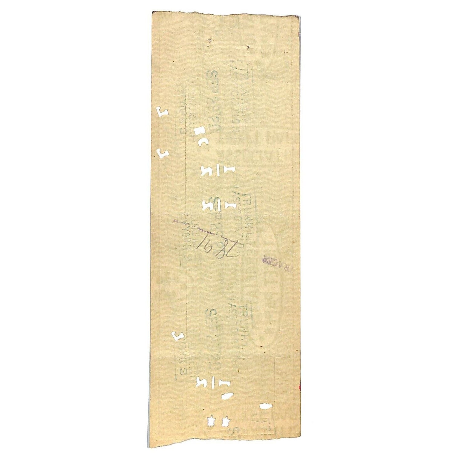 New York Central Railroad Ticket 1920 via CGW "Chicago to" #2923