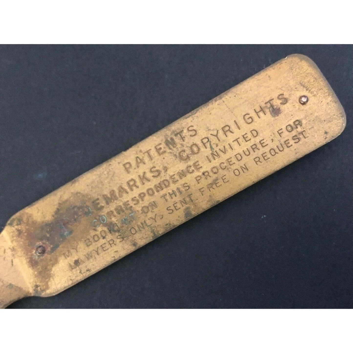 c1920's-30's 8.5" "Clarence A. O'Brien" Trade Mark Washington DC Letter Opener