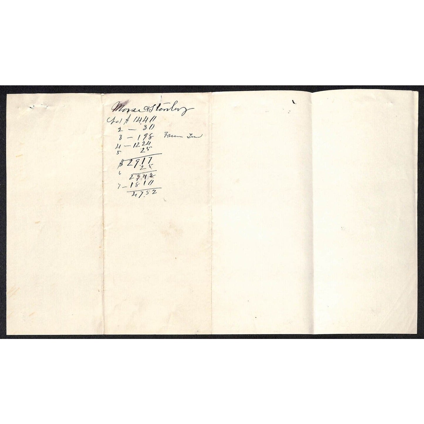Boston and Lowell Railroad 1887 Freight Receipt Month Statement - Scarce