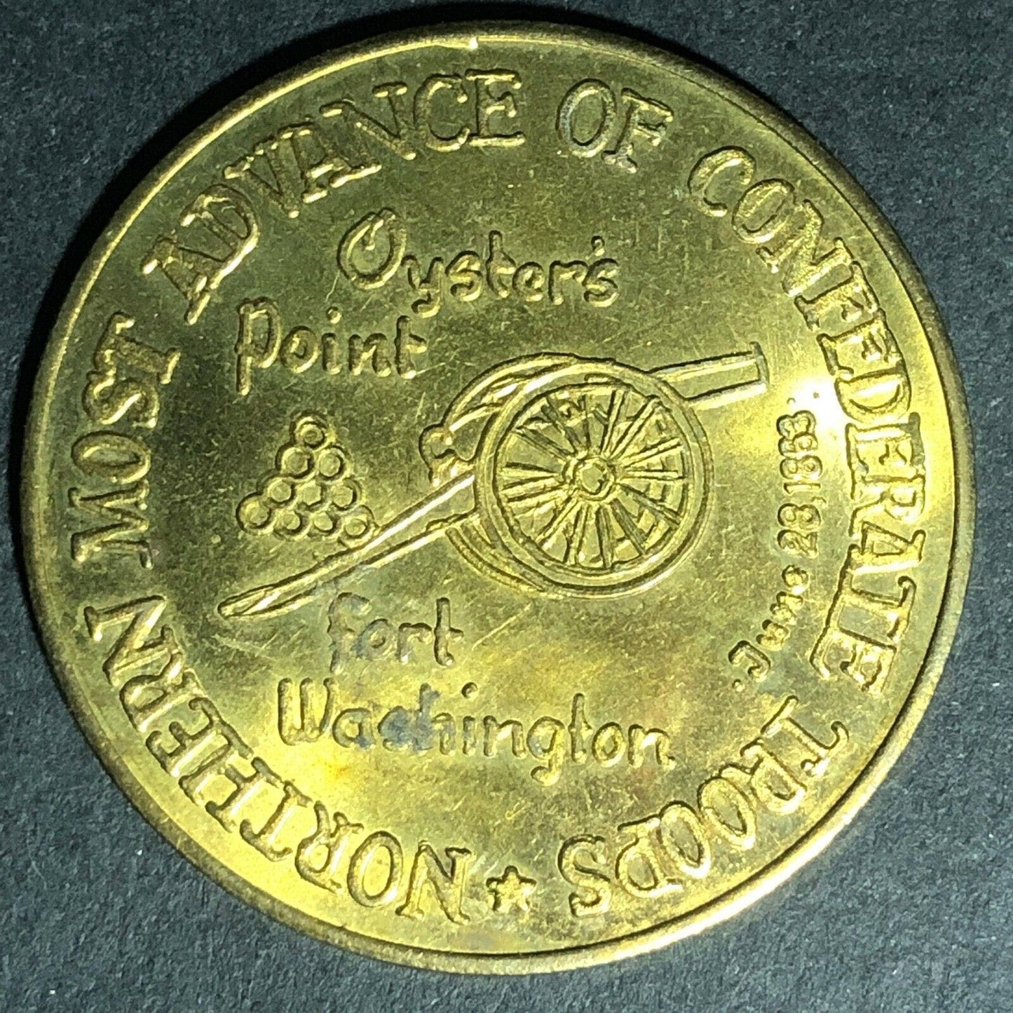 Camp Hill, PA Civil War Centennial Token Medallion Oyster's Point 1963 35mm