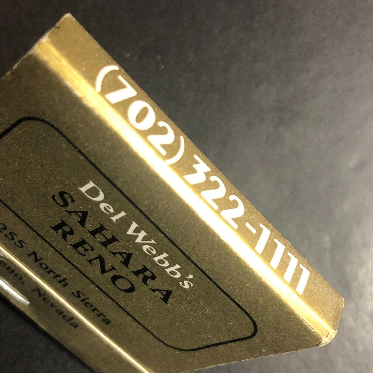 Del Webb's Sahara Reno Hotel Full Matchbook c1975-1982