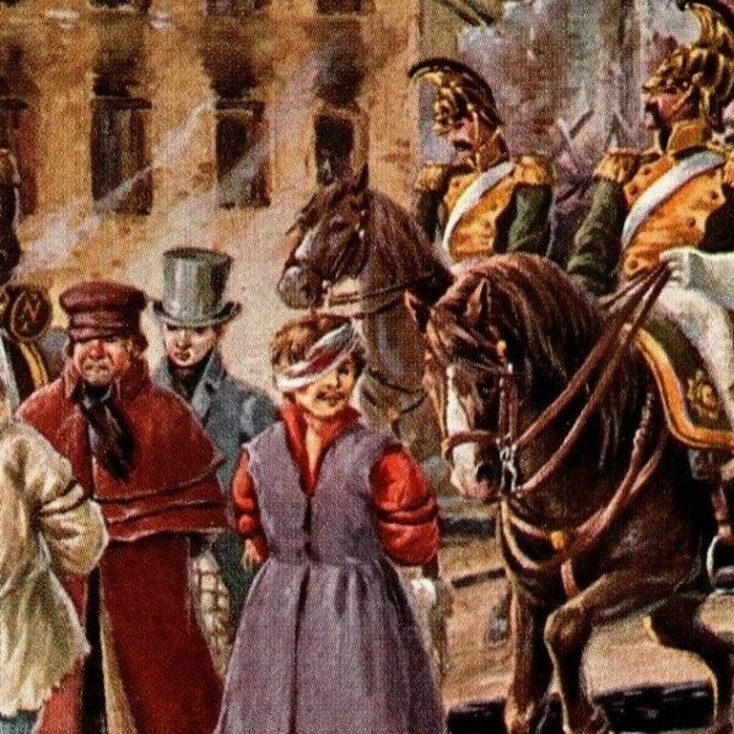 c1907-16 Russian Postcard "To Stockholm" (Marching Prisoners?)