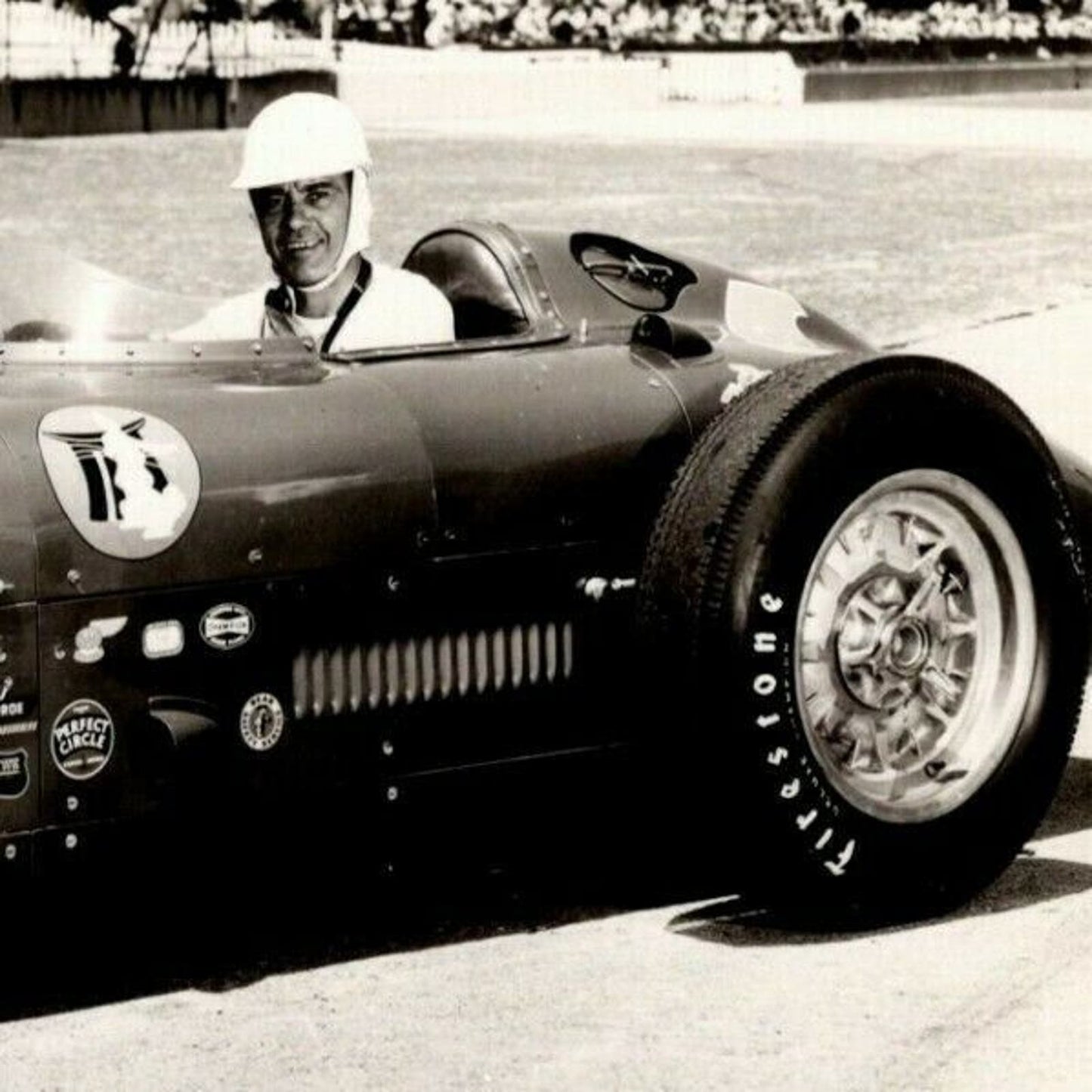 Indy 500 RPPC Postcard "1955 Bill Vukovich" Official Race Photo Unposted VGC