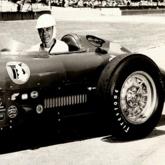 Indy 500 RPPC Postcard "1955 Bill Vukovich" Official Race Photo Unposted VGC