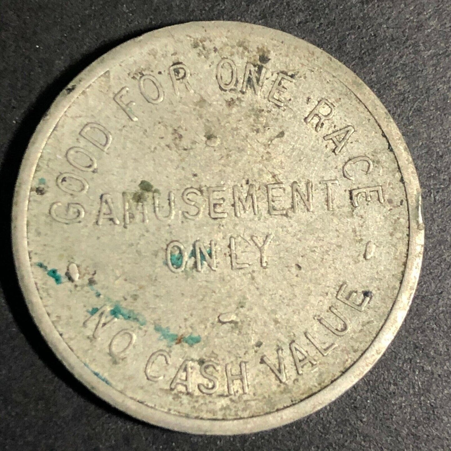 Brass 22.85mm Paces - Races "Good For One Race" Horse / Jockey Token