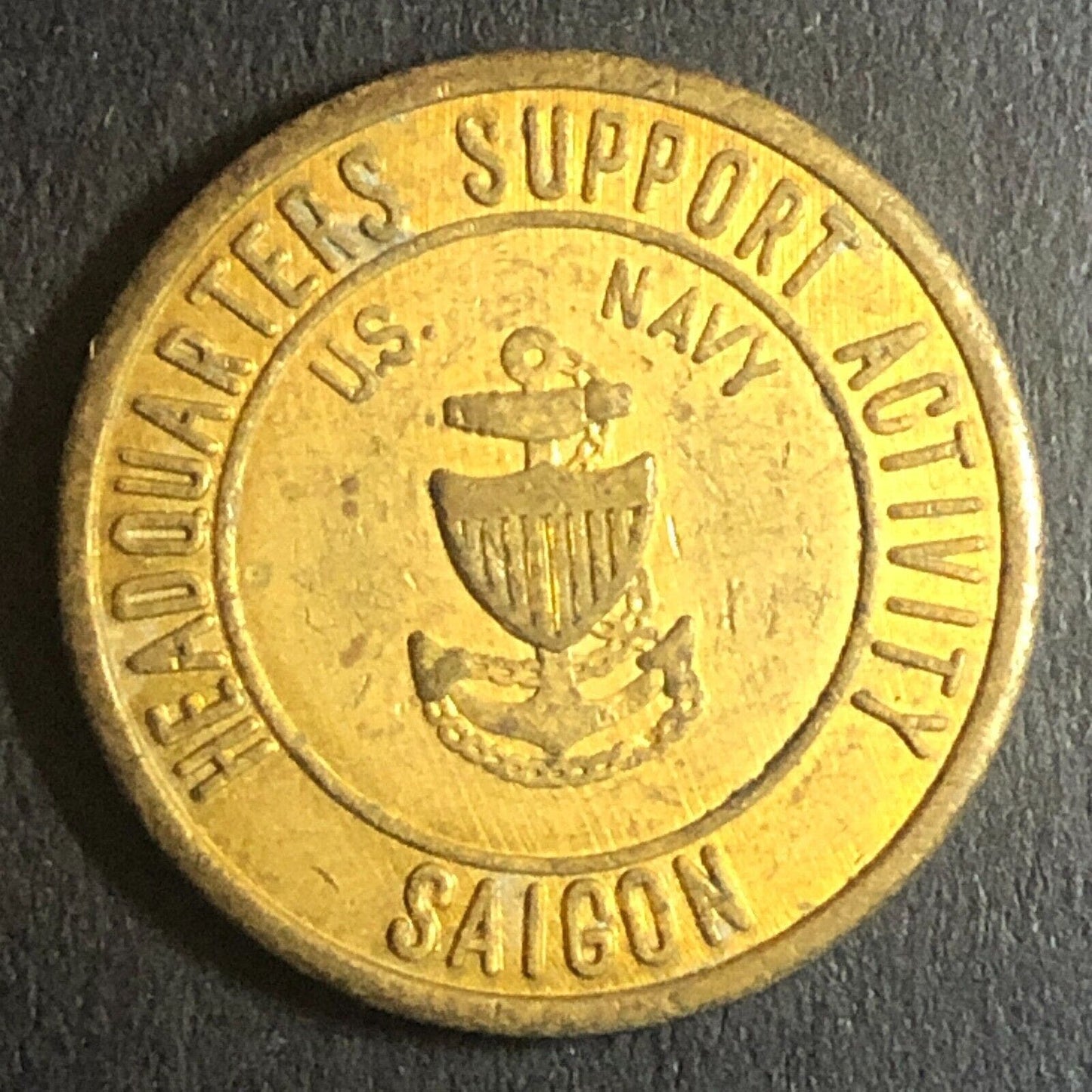 Vietnam Trade Token U.S. Navy Headquarters Support Activity SEMO Saigon 21mm