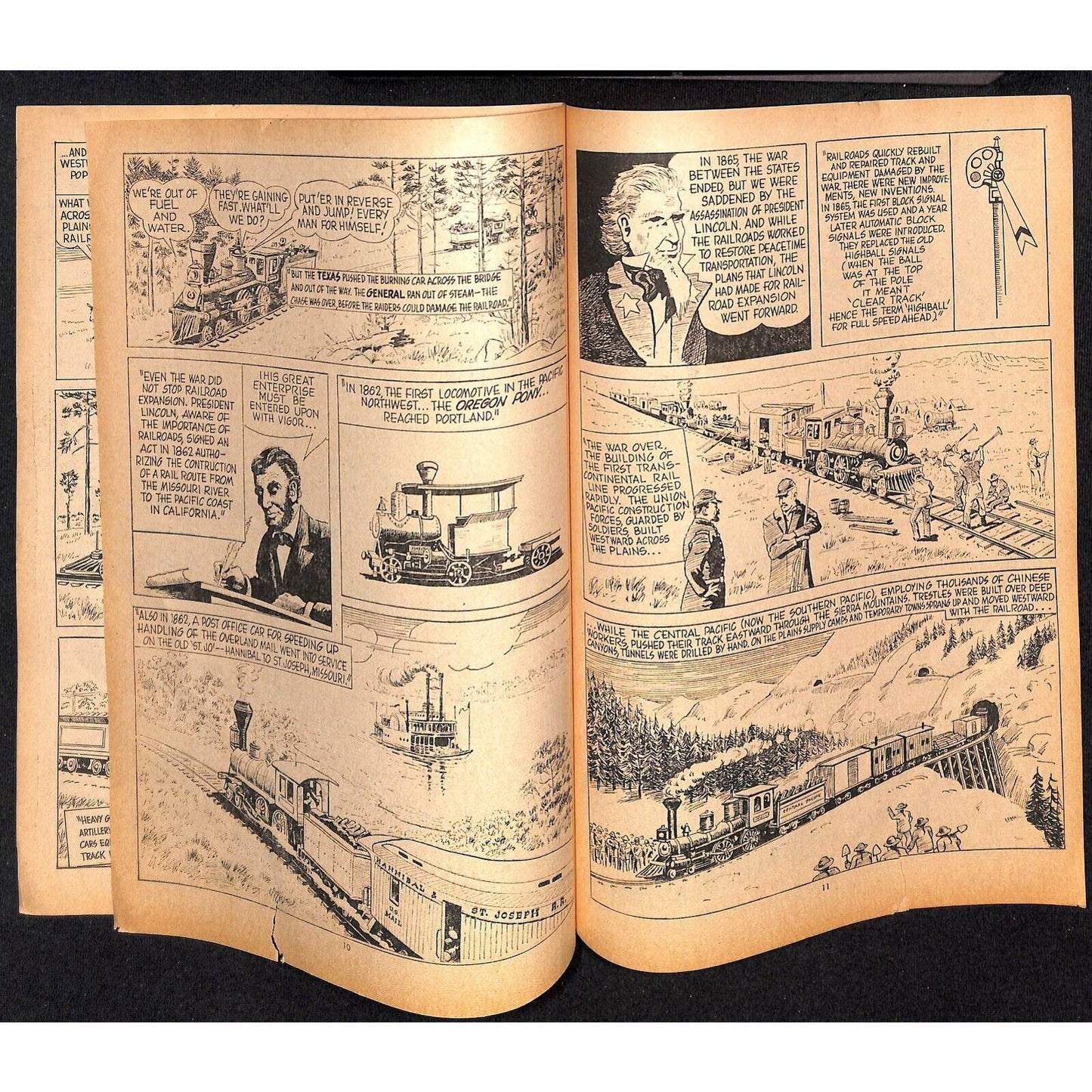 "Rails Across America" Comic Book Style w/ Uncle Sam 1968 15pp VGC