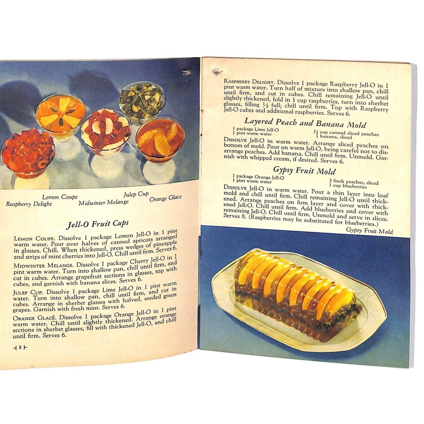 Jell-O Recipe Booklet "6 Delicious Flavors" c1934 23pp