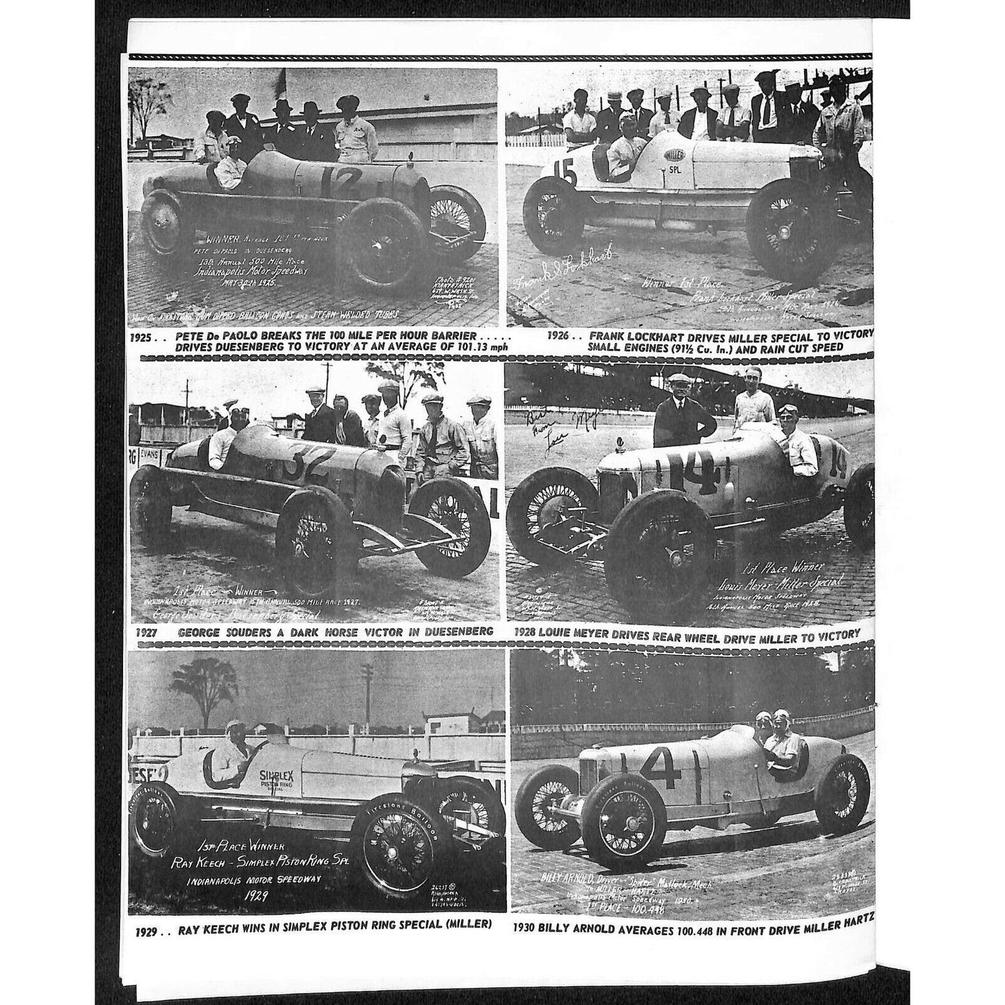 Scarce May 30 1966 CRA Auto Racing Program "Salute To Indianapolis" Ascot Park