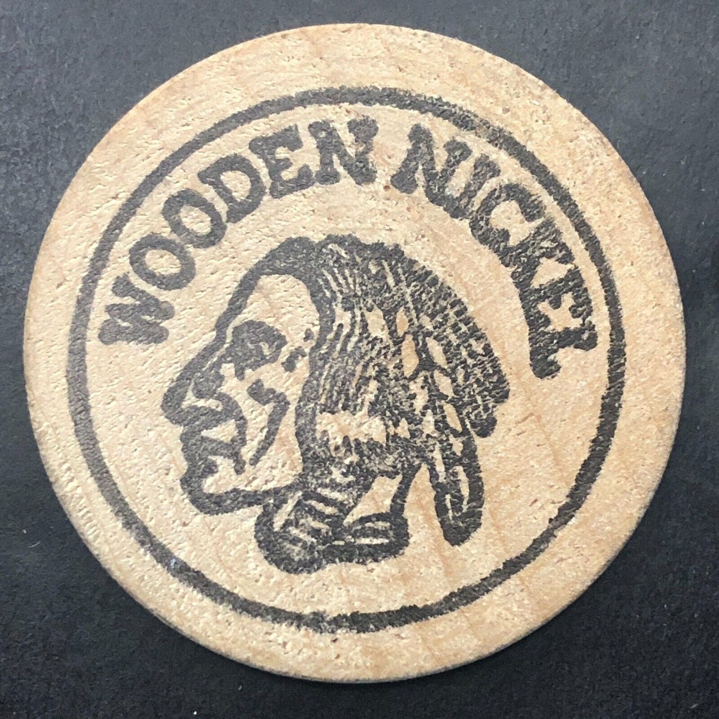 Norfolk, VA Wooden Nickel Restaurant Wooden Nickel 38mm c1970's