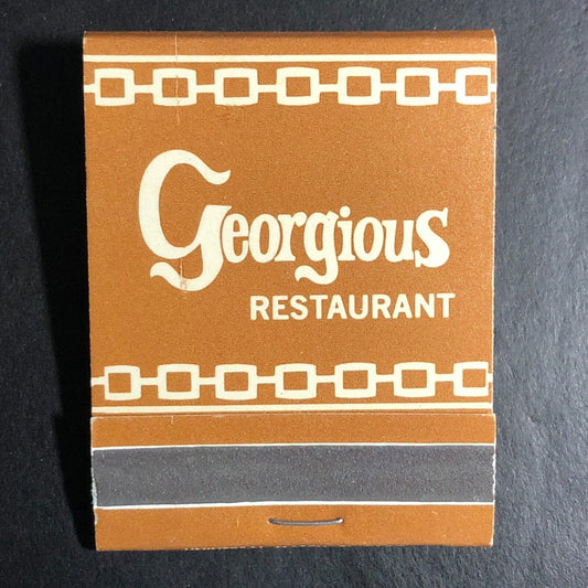 Georgious Restaurant Burbank, IL Full Matchbook c1960's-73 Scarce