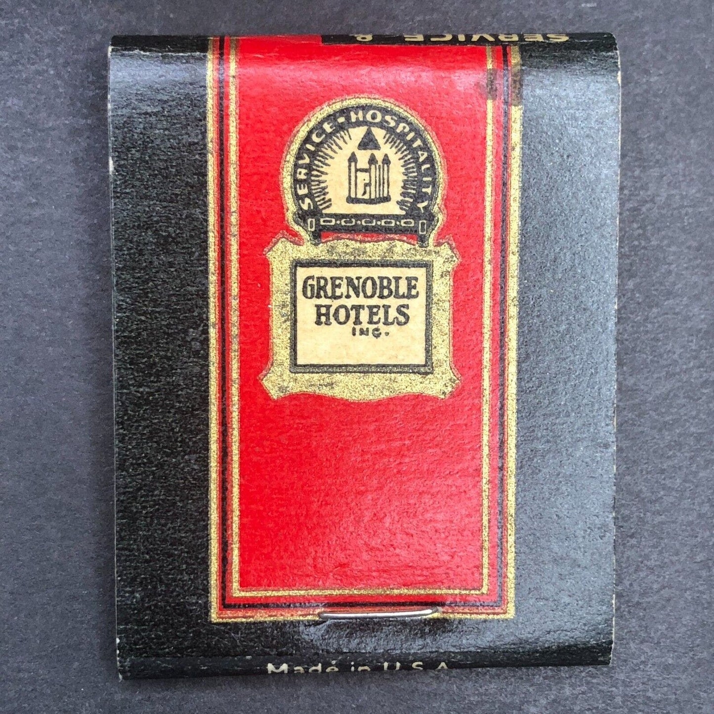 Harrisburg, PA Grenoble Hotels Full Matchbook c1940's VGC Scarce
