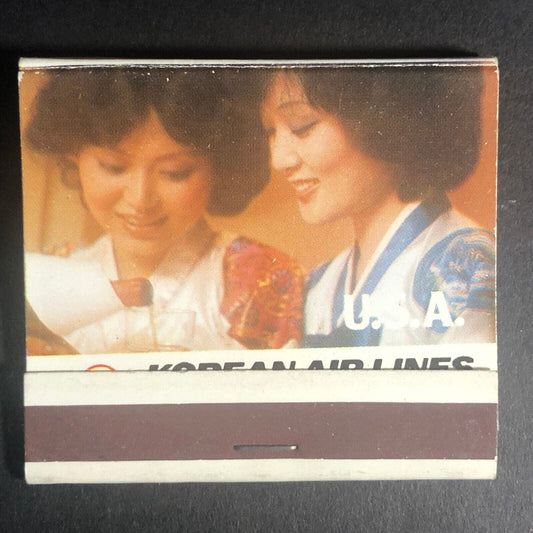 Korean Air Lines Hyatt Regency c1960's-70's Full 15 Strike Matchbook Very Scarce