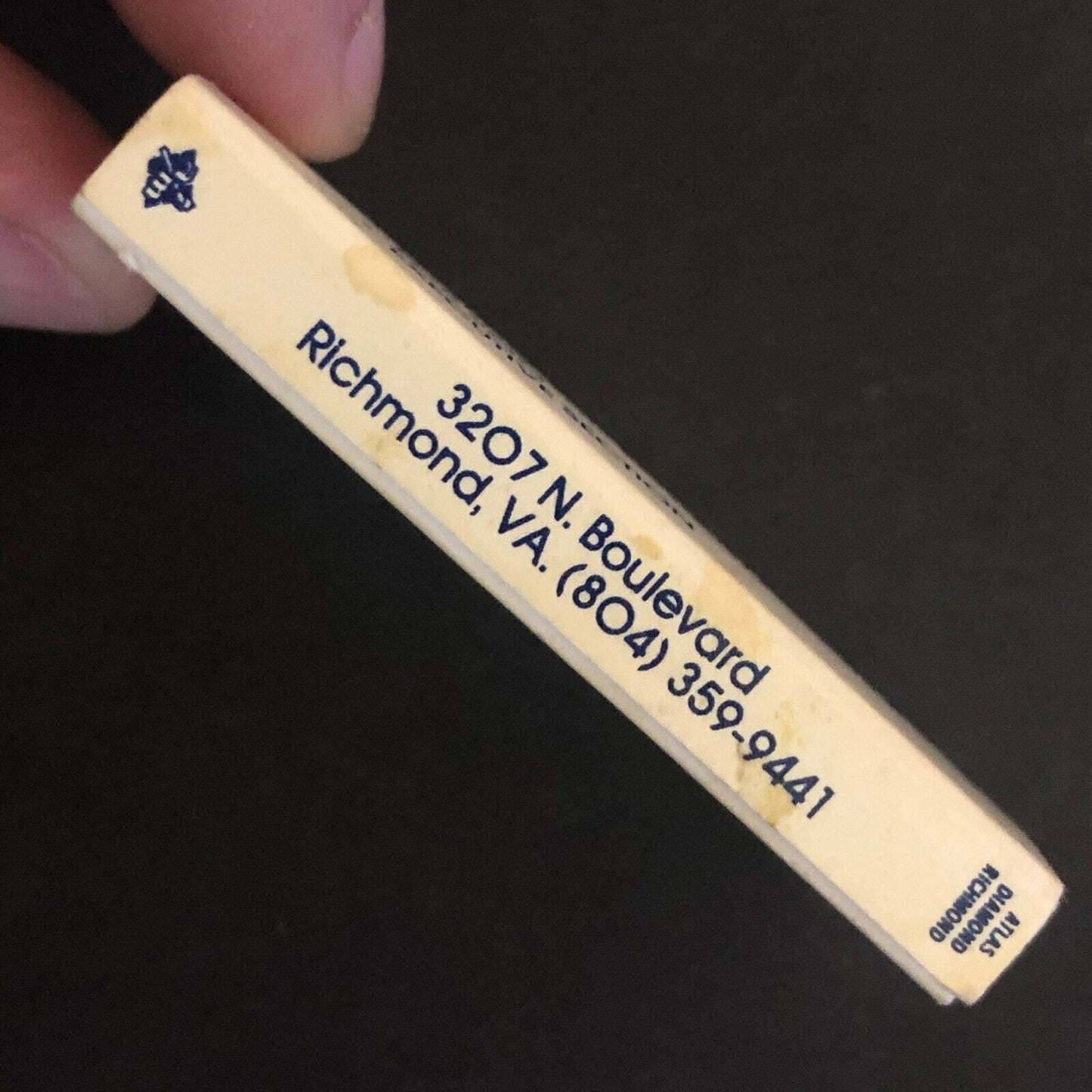 c1970's-80's Wooden Matchbox Matchbook - "The Richmond Bay Co." Richmond, VA