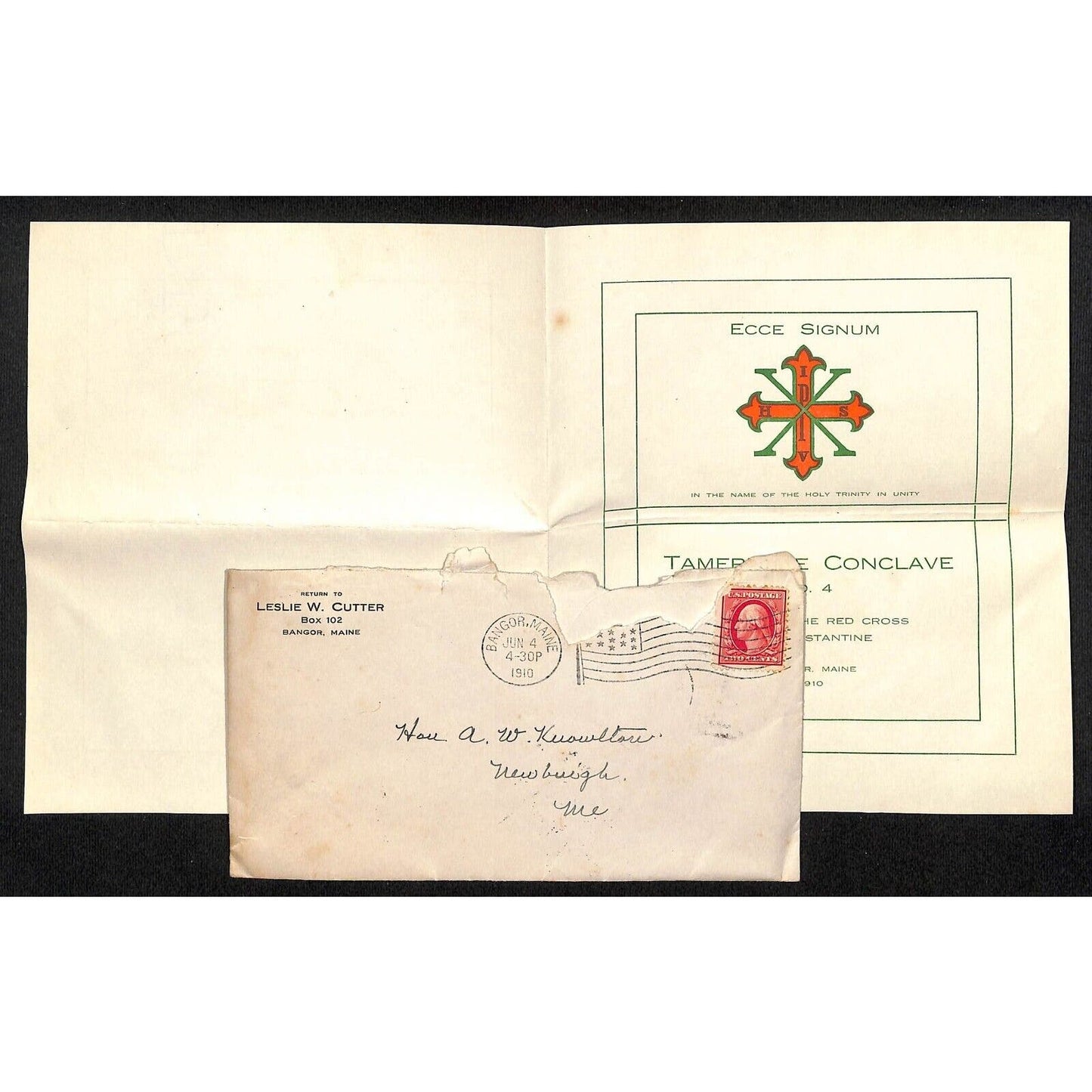 Newburgh ME Amos W. Knowlton* 1910 Bangor Order of the Red Cross of Constantine