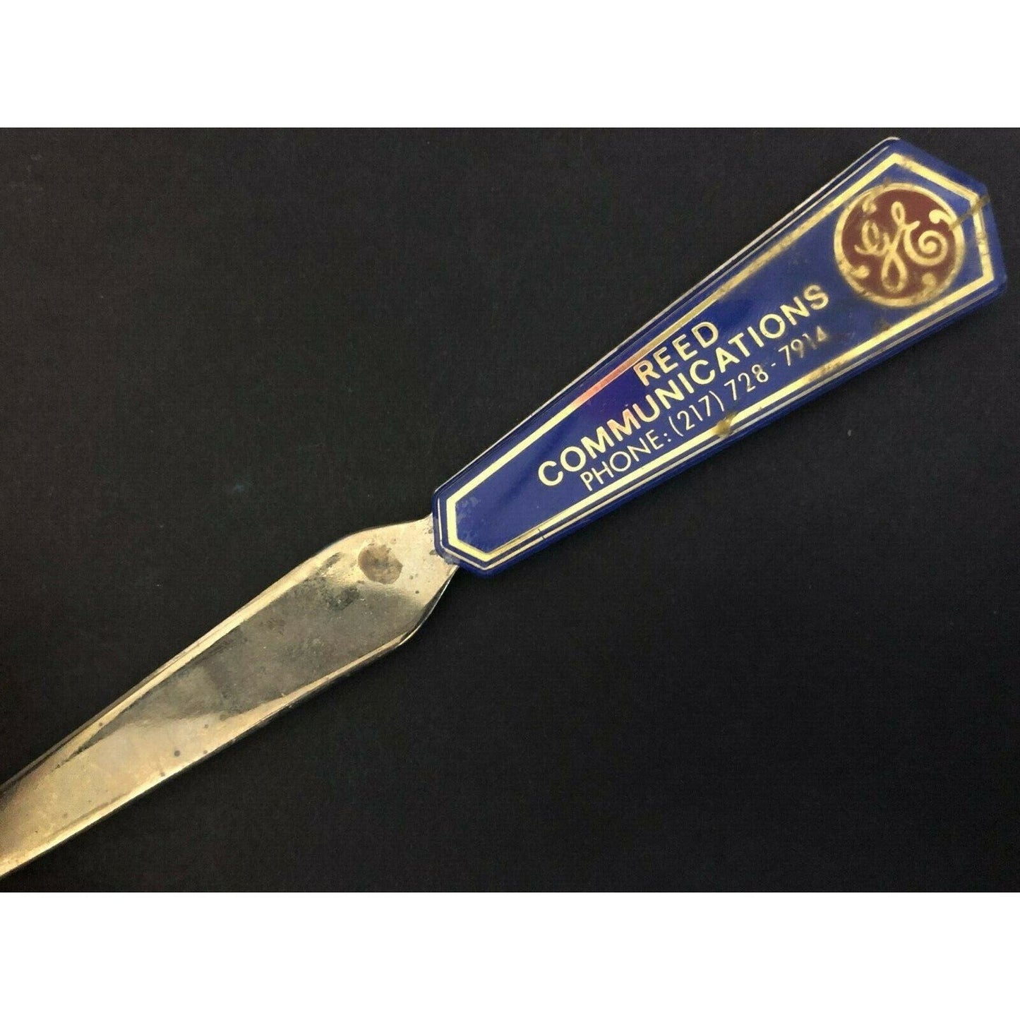 c1970's-80's 7 1/4" GE / Reed Comm. / Storm Thurmond Advertising Letter Opener