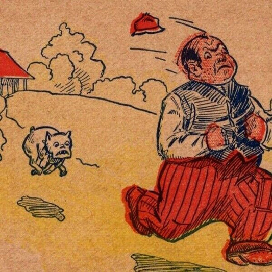 "We are Moving Right Along Now" c1905 Undivided Unposted Comic Humor Postcard