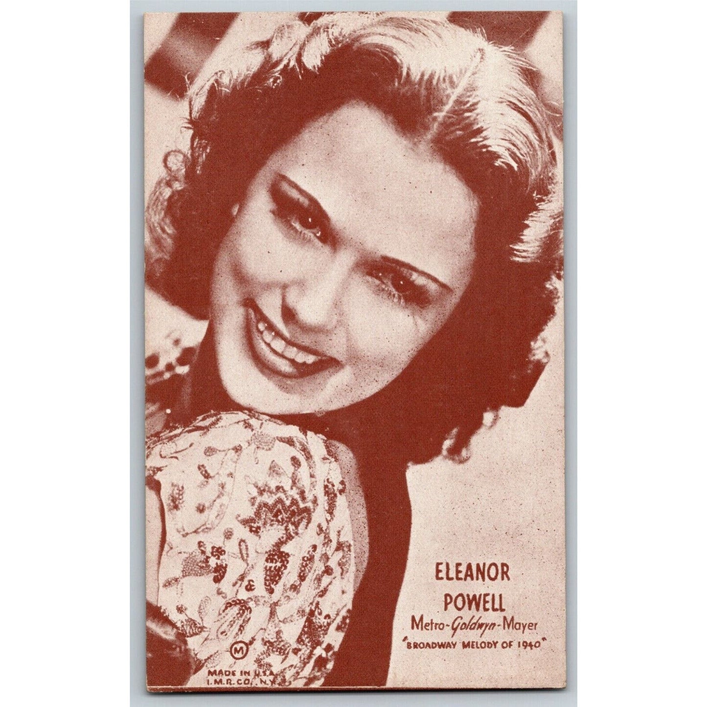 Eleanor Powell Postcard Arcade Card Ken Prag Collection - VGC - Unposted