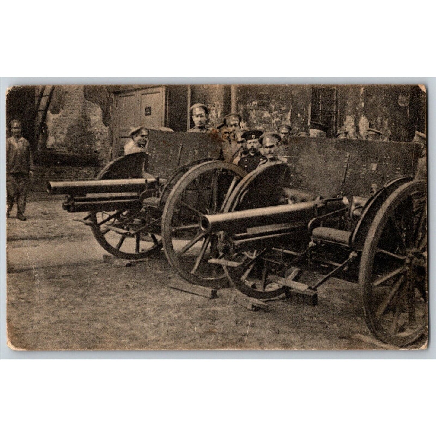 c1914 RPPC* Ukrainian / Russian Military Postcard Captured Guns Spoils of War