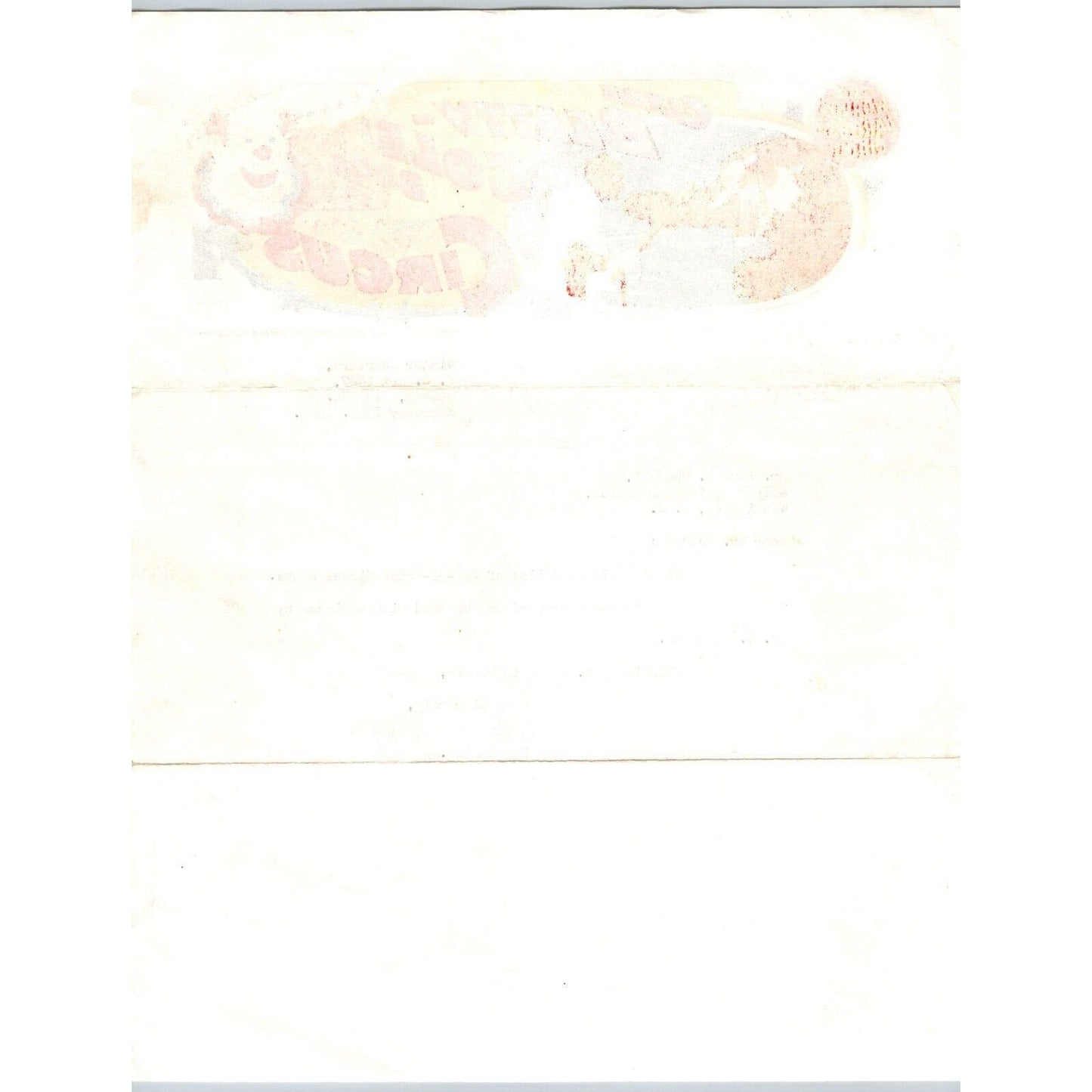Clyde Beatty Cole Bros Circus Letterhead DeLand, FL 1965