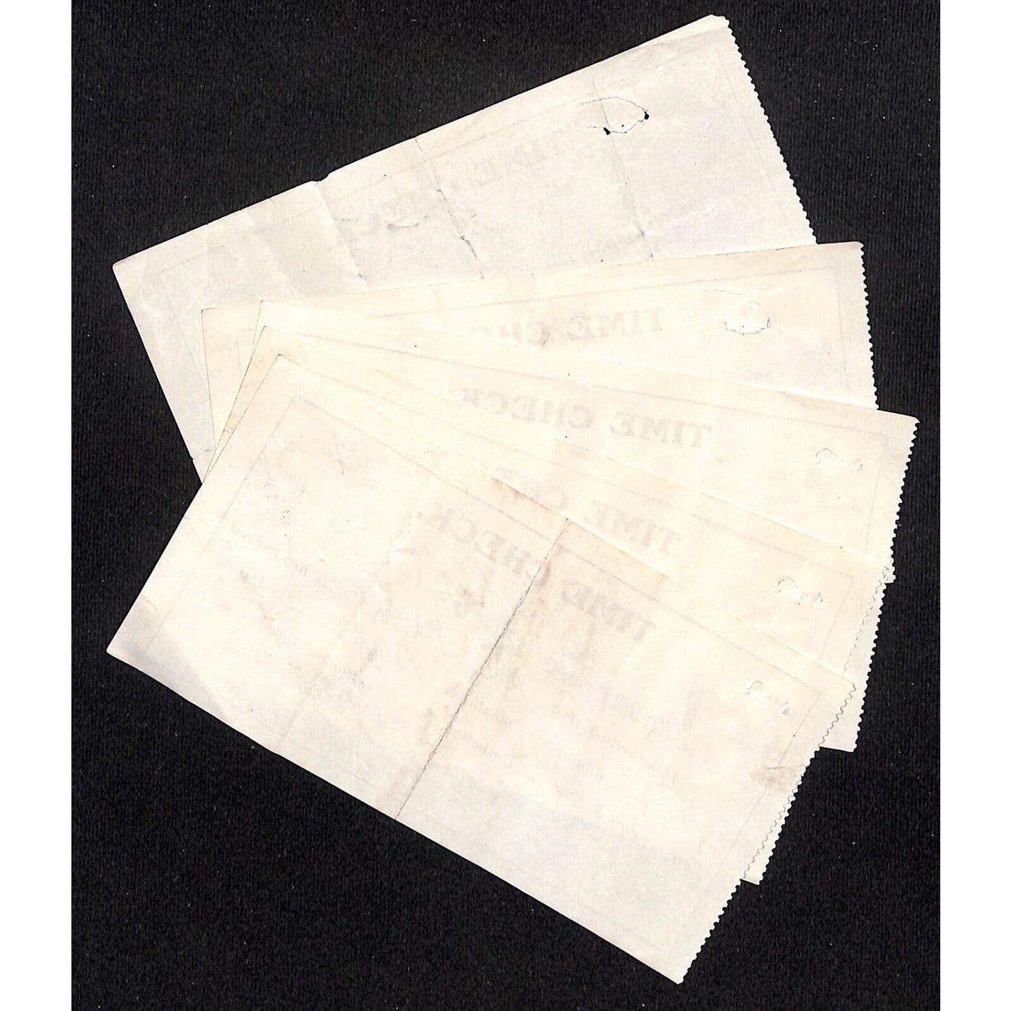Missoula Water Co. Montana Time Check (Group of 5) 1904 Receipt / Billhead