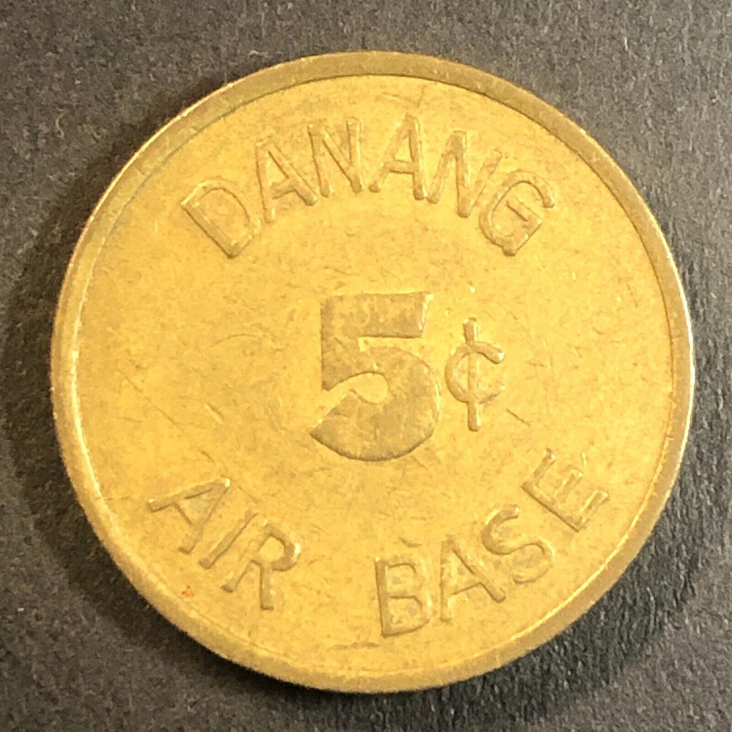 Vietnam Trade Token U.S. Military Danang Air Base 5c 21mm