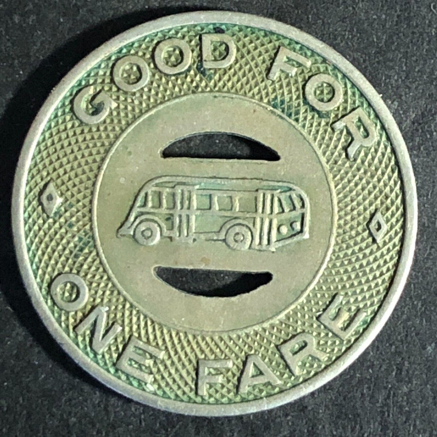 Lincoln City Lines Inc. (Nebraska) WM G/F One Fare Bus Transit Token c1947 23mm