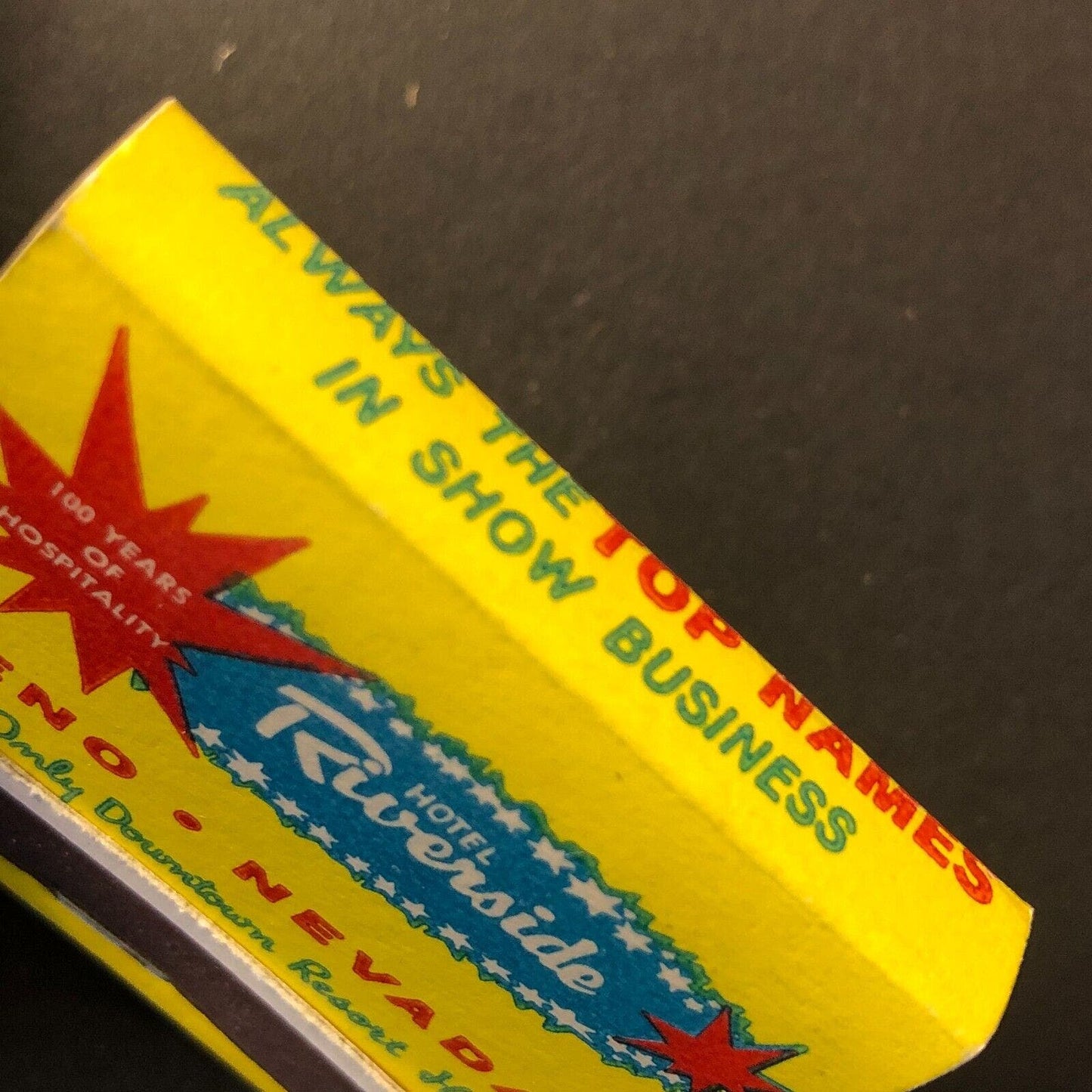 Hotel Riverside Reno Resort Casino Dancing Show Girls Full Matchbook c1950s
