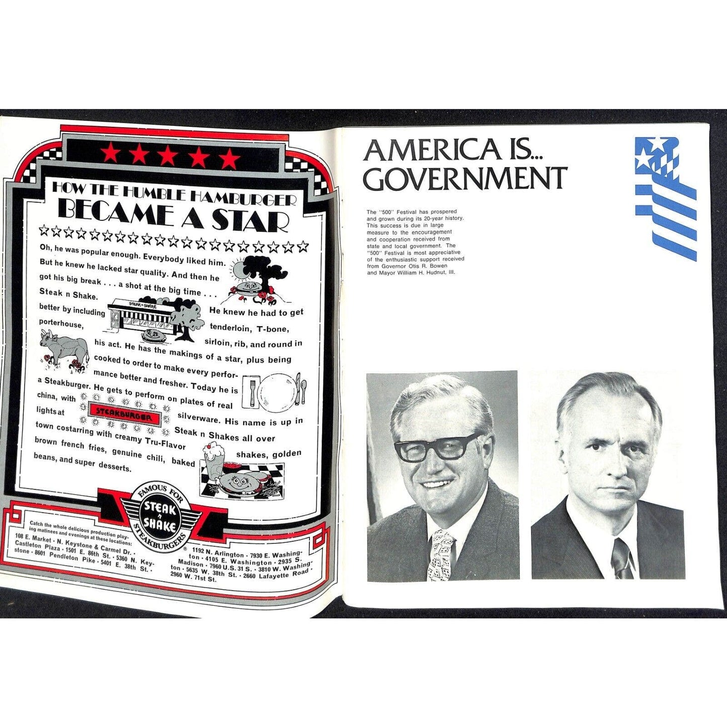 1976 "500" Festival Program +136pp - Indianapolis INDY 500 Many Local Ads - VGC