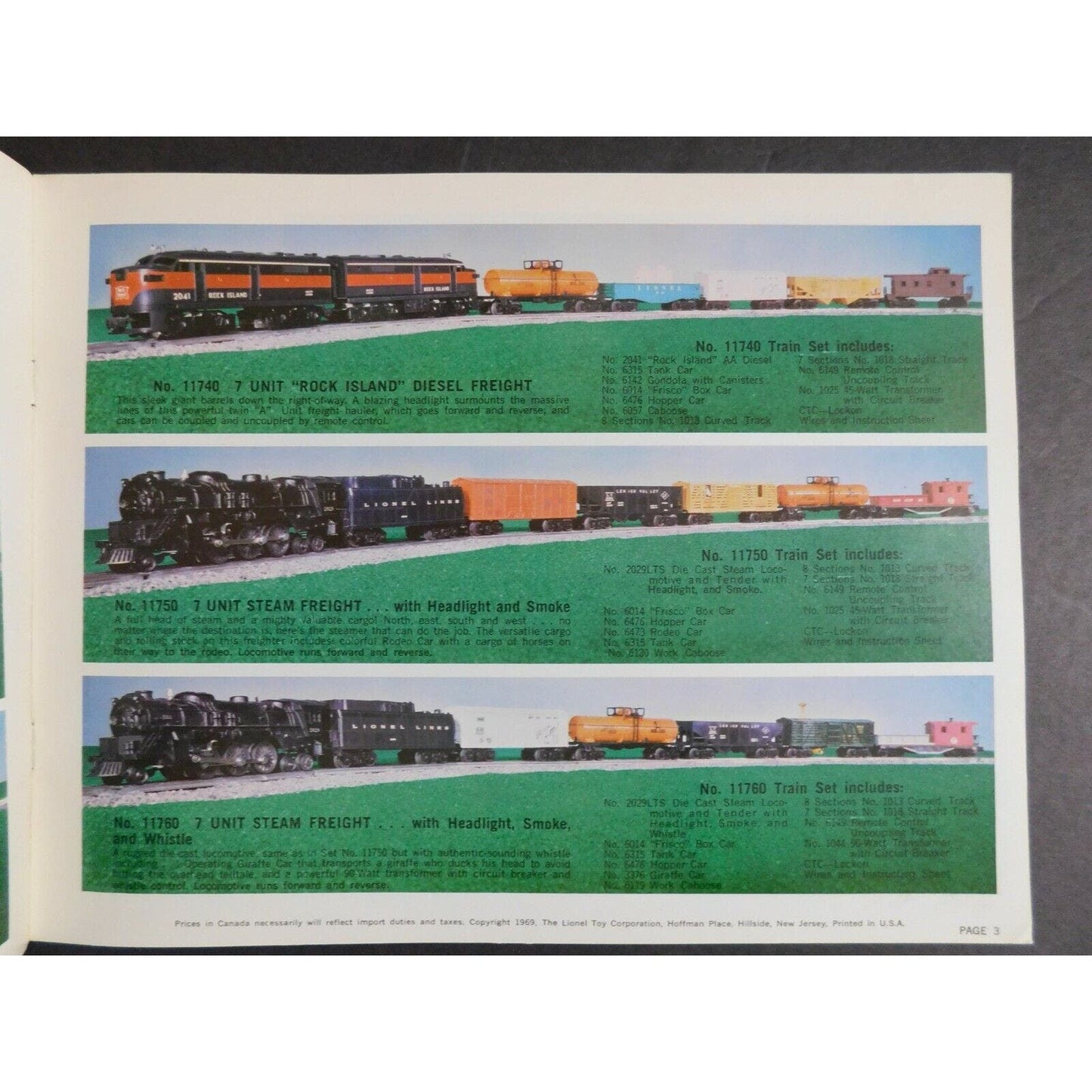 Original Canadian 1969 Lionel Trains "027" 8pgs Catalog VGC