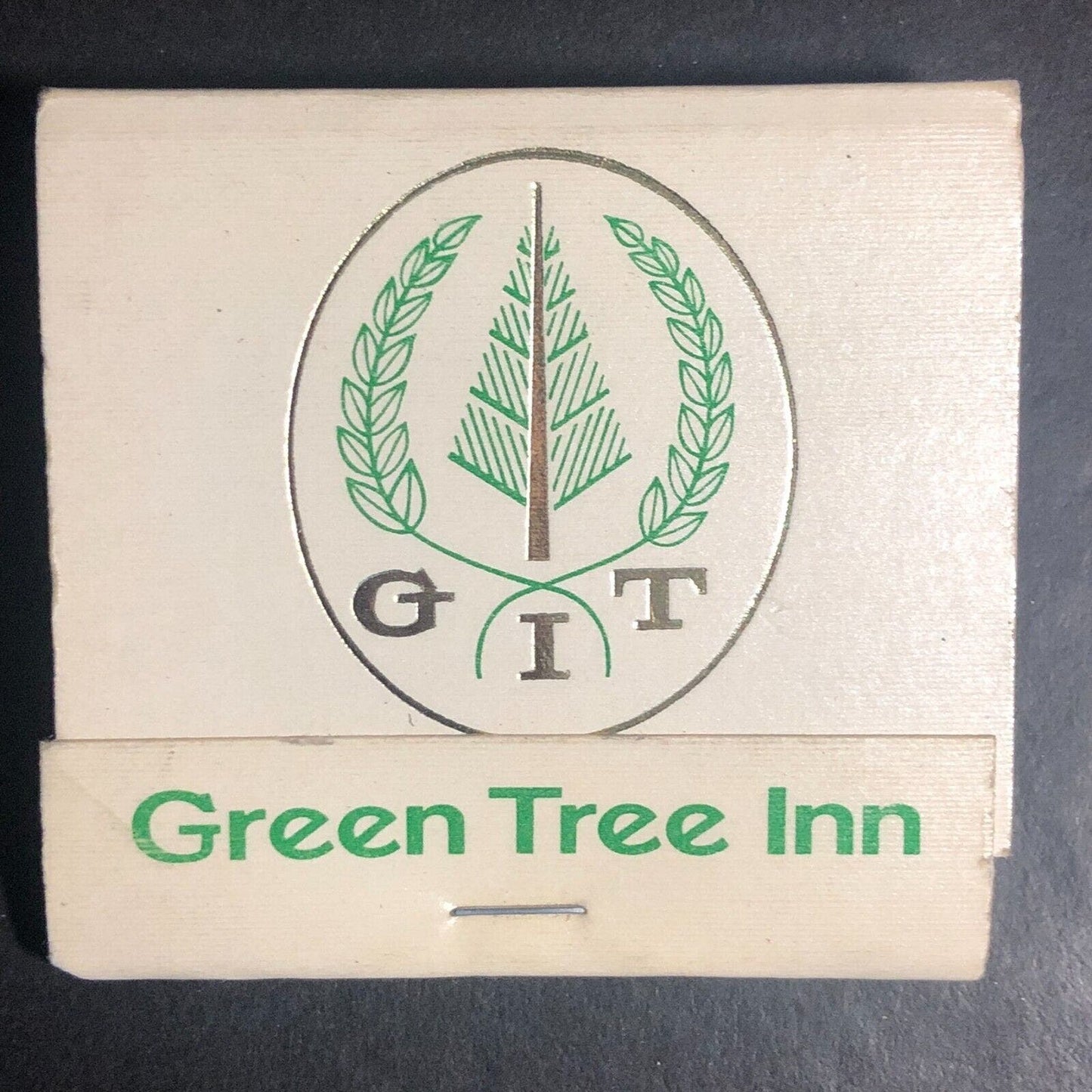 Modesto, CA Green Tree Inn Restaurant Motel Full Matchbook c1975-1985 Scarce