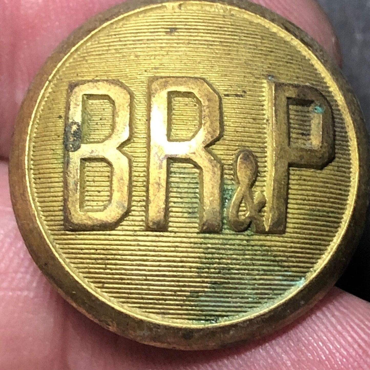 Buffalo, Rochester, and Pittsburgh Railway Brass Uniform Button 3/4" American