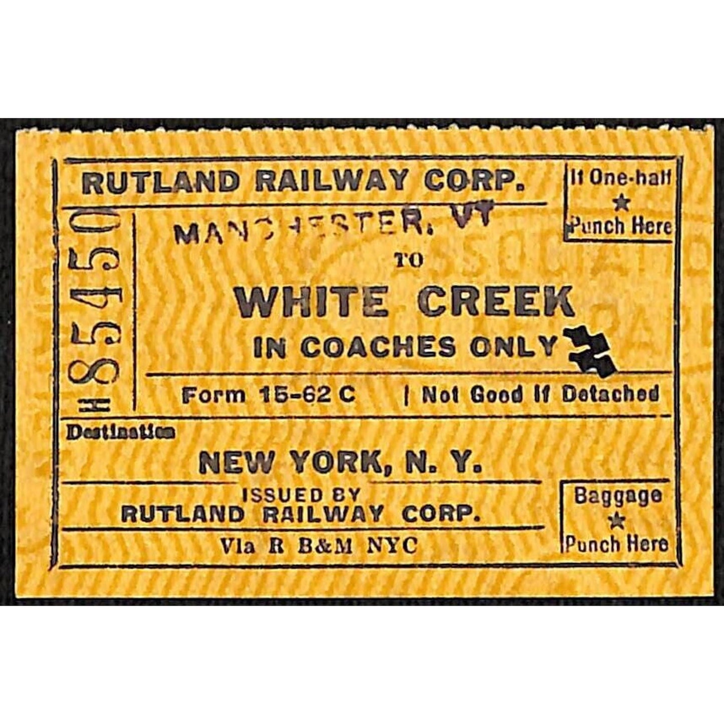 Group of 16 Mostly 1953 Rutland Railroad Tickets / Stubs