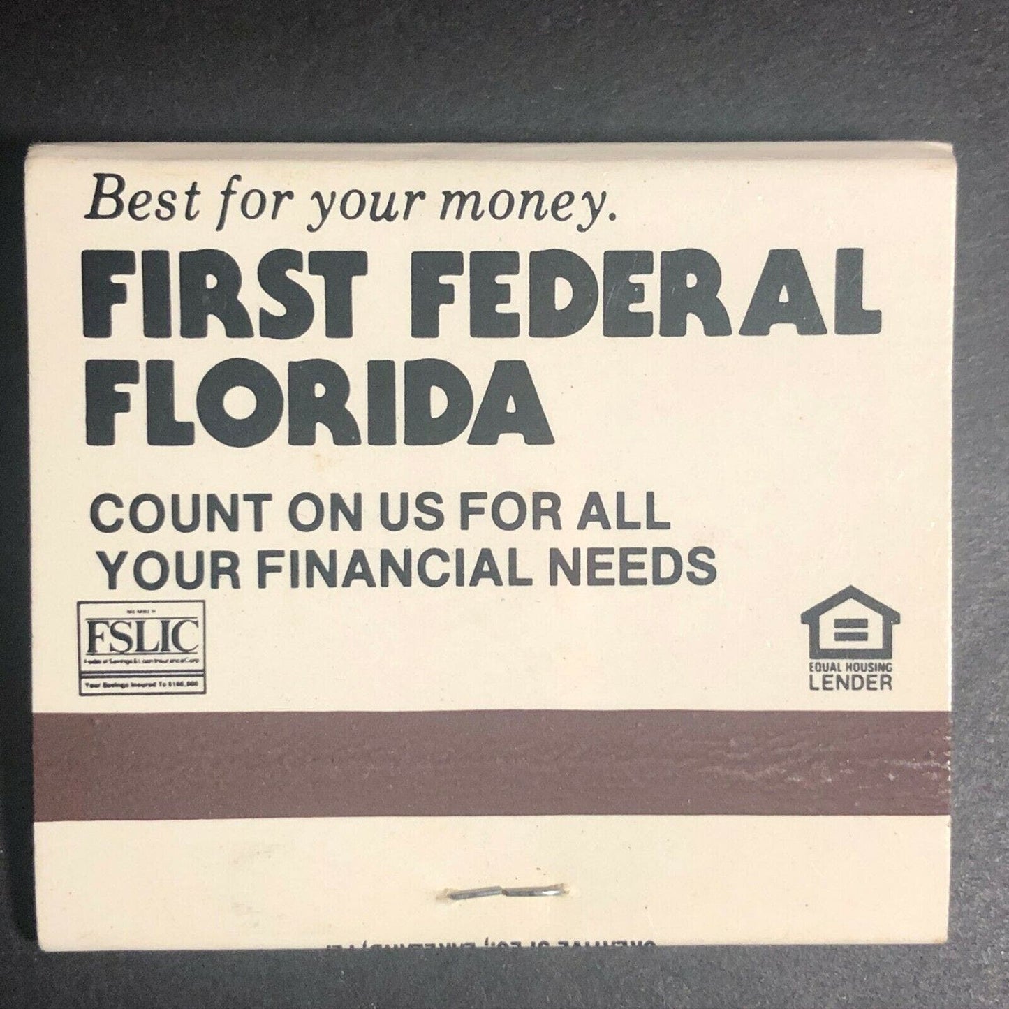 80's Full Matchbook "First Federal Florida"