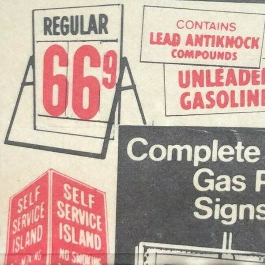 70's Full Matchbook "May Advertising Corp of Texas" Gas Station Price Signs