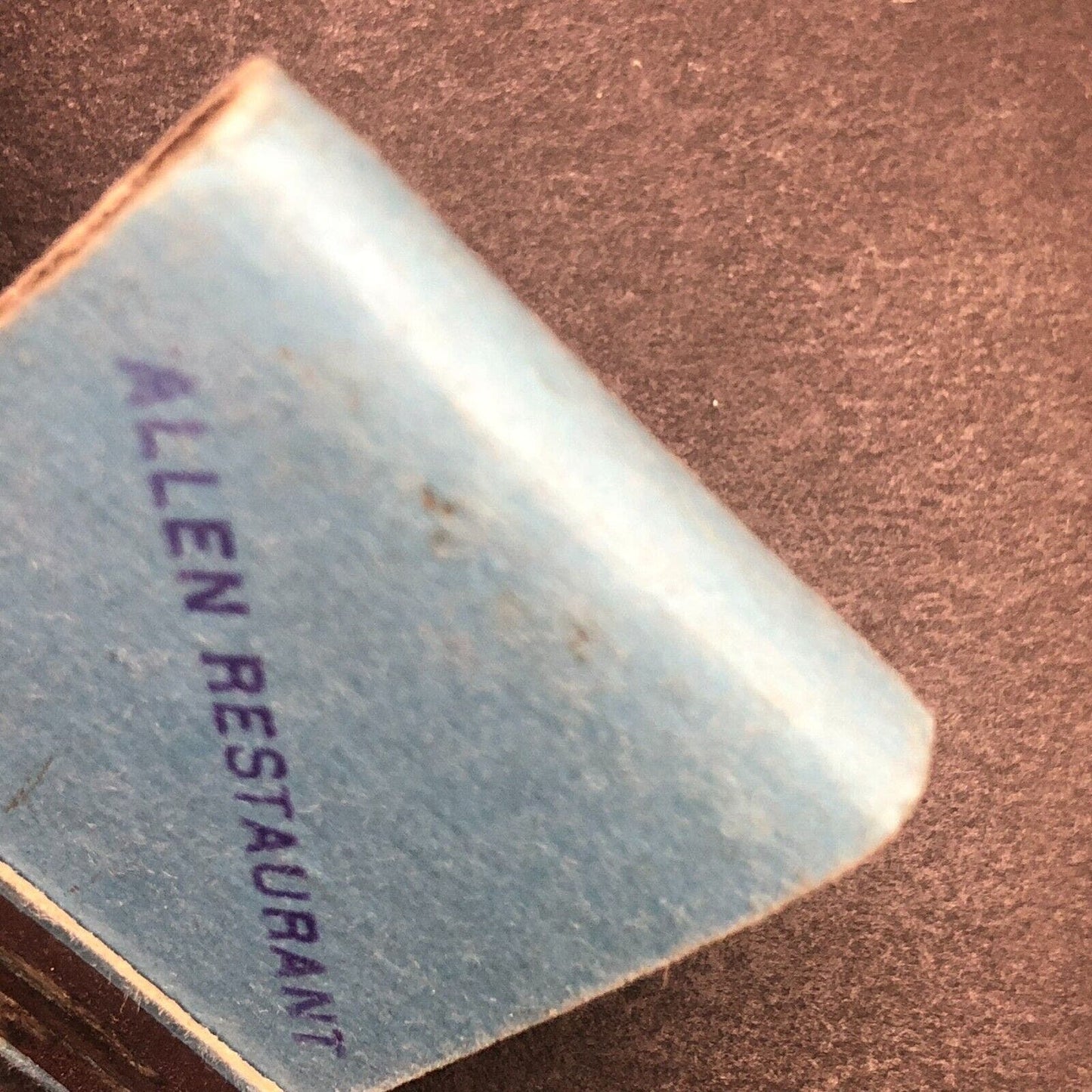 Allen Restaurant Half Full (-10) Matchbook (Location ?) c1940's-50's