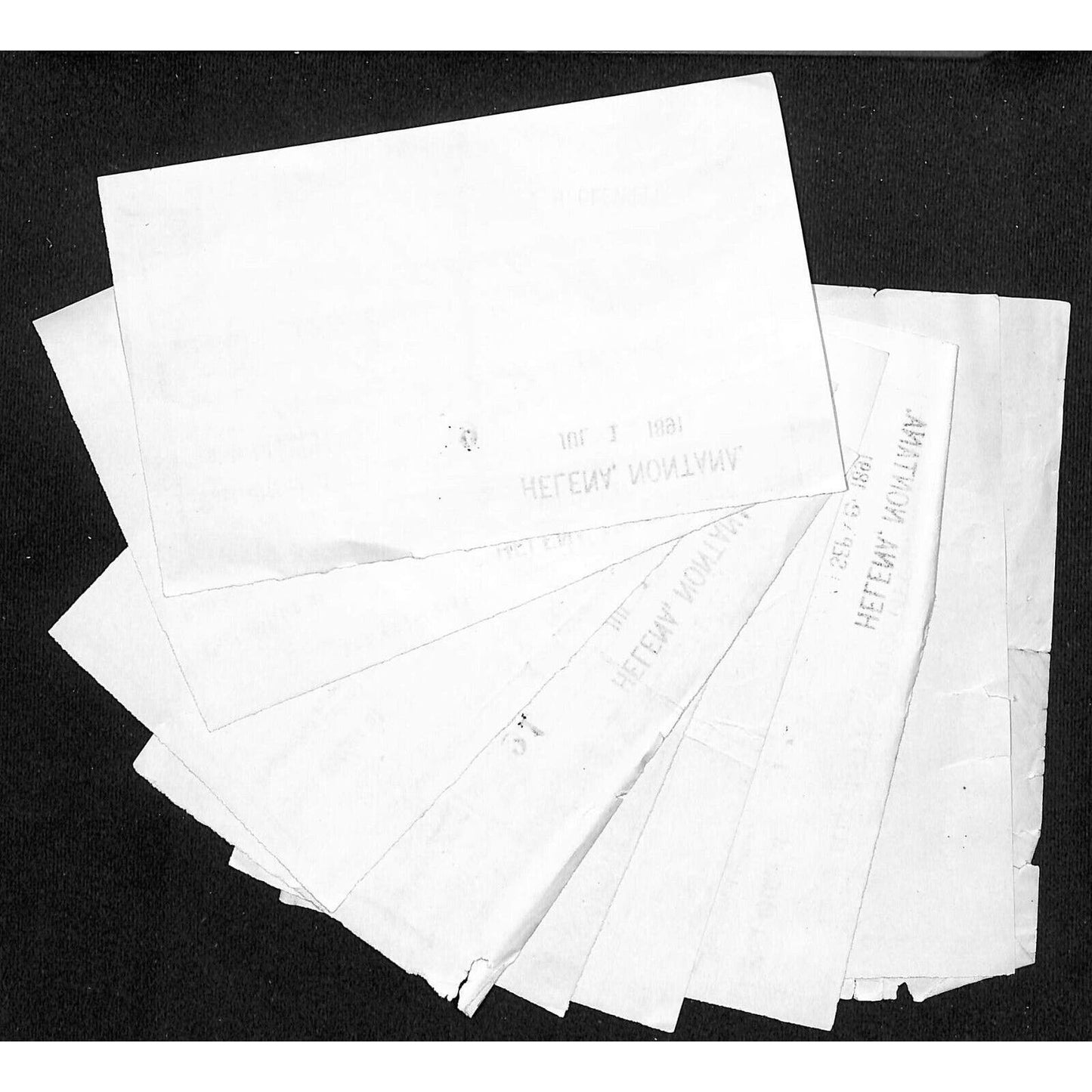 Helena Montana (Group of 10) 1891 Post Office Registry Receipt / Billhead