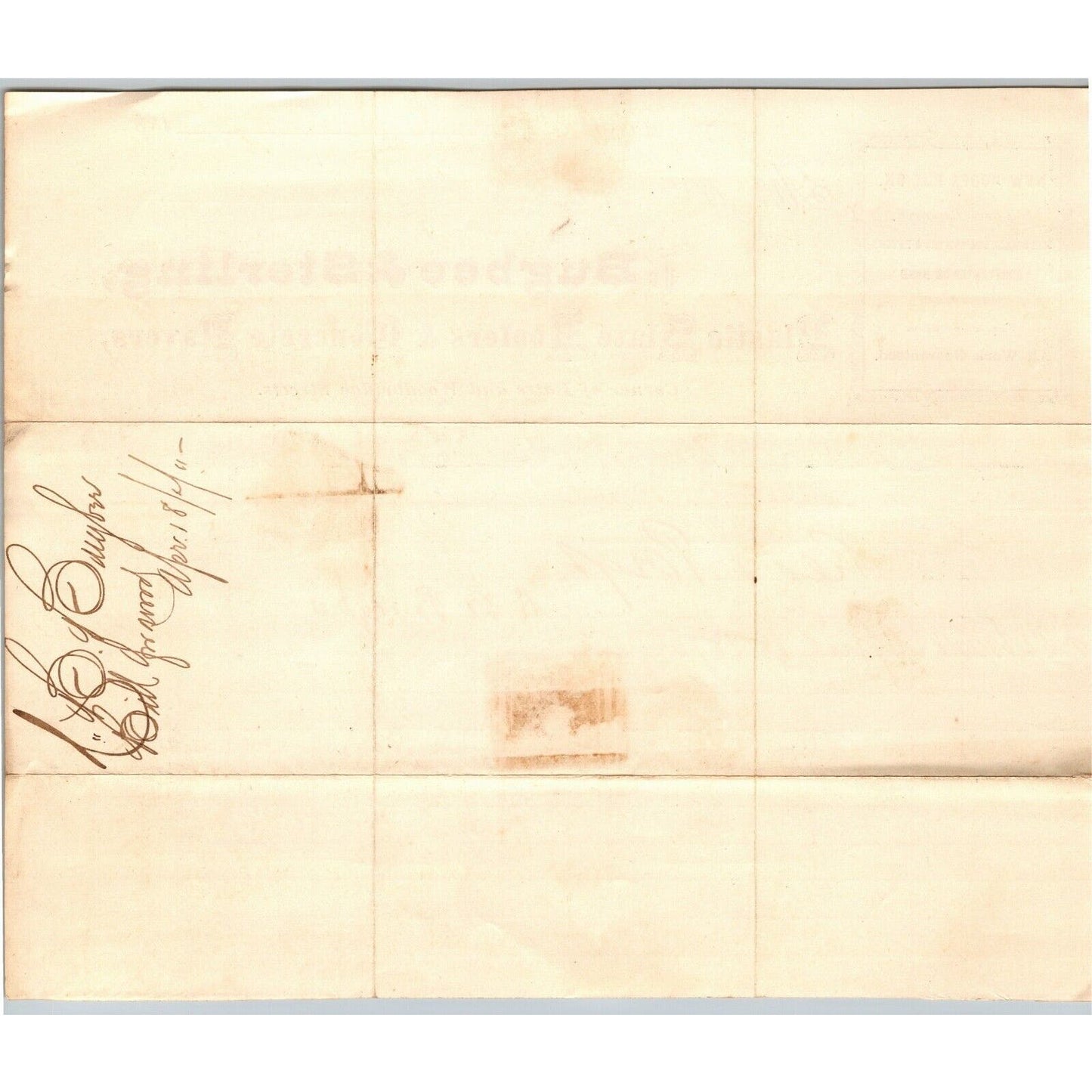 Detroit Letterhead Bugbee & Sterling "Plastic Slate Roofers" - 1870 w/ Rev Stamp