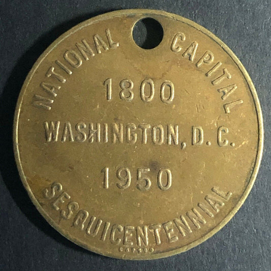 28.7mm "National Capital Sesquicentennial 1950" Token Medallion - Fauver Coll.
