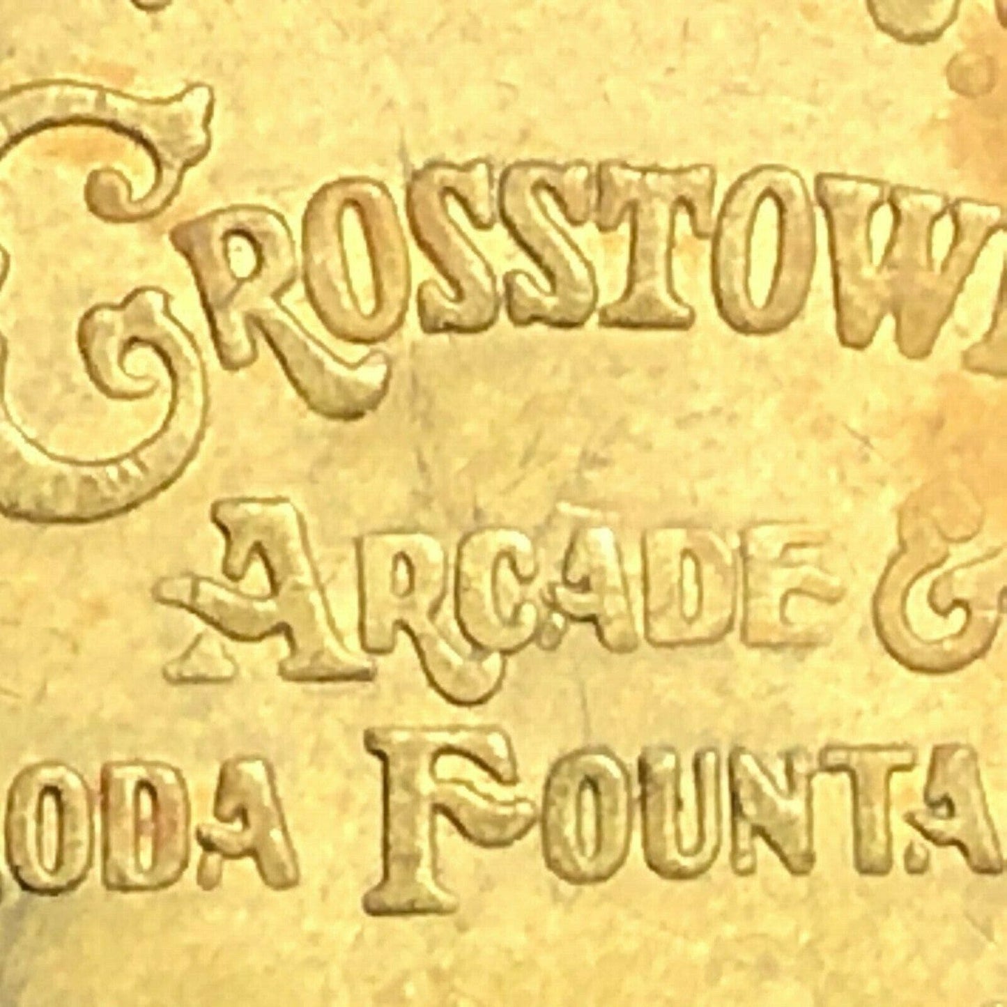 22mm Coca Cola Crosstown Arcade & Soda Fountain Brass Token