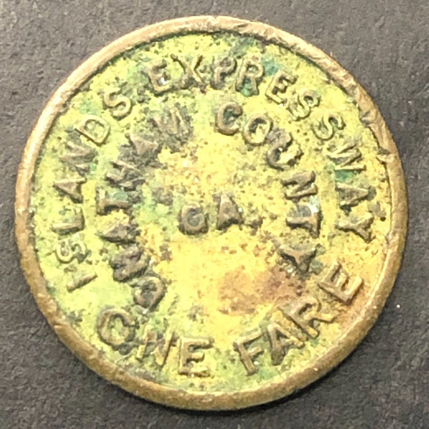 Islands Expressway Chatham County, GA (Savannah) One Fare Token Brass 16.46mm