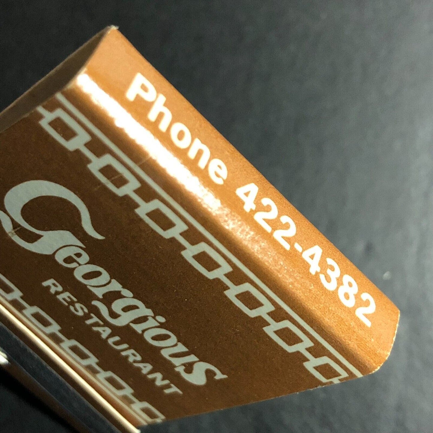 Georgious Restaurant Burbank, IL Full Matchbook c1960's-73 Scarce