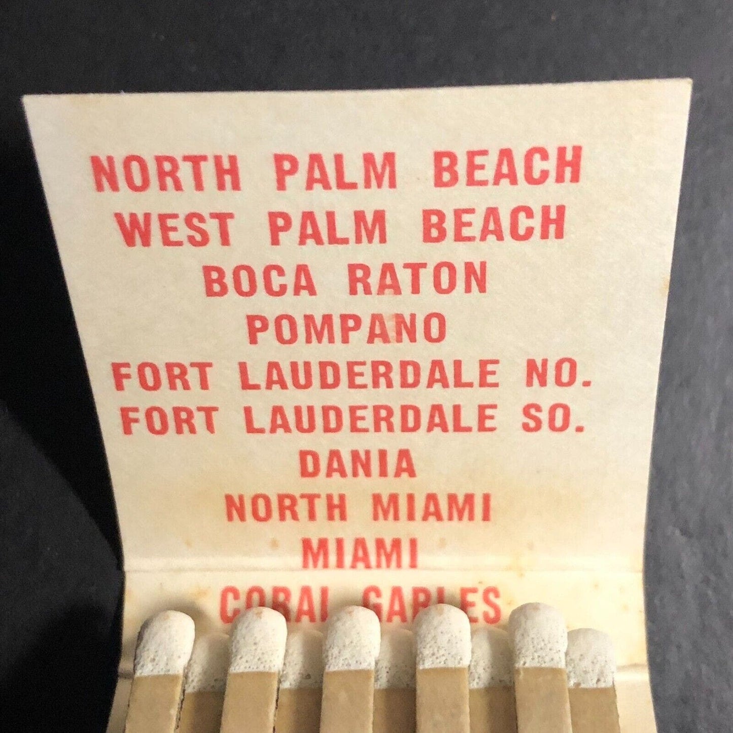 New England Oyster House Florida Cities Full Matchbook c1968-73 VGC w/ Lobster