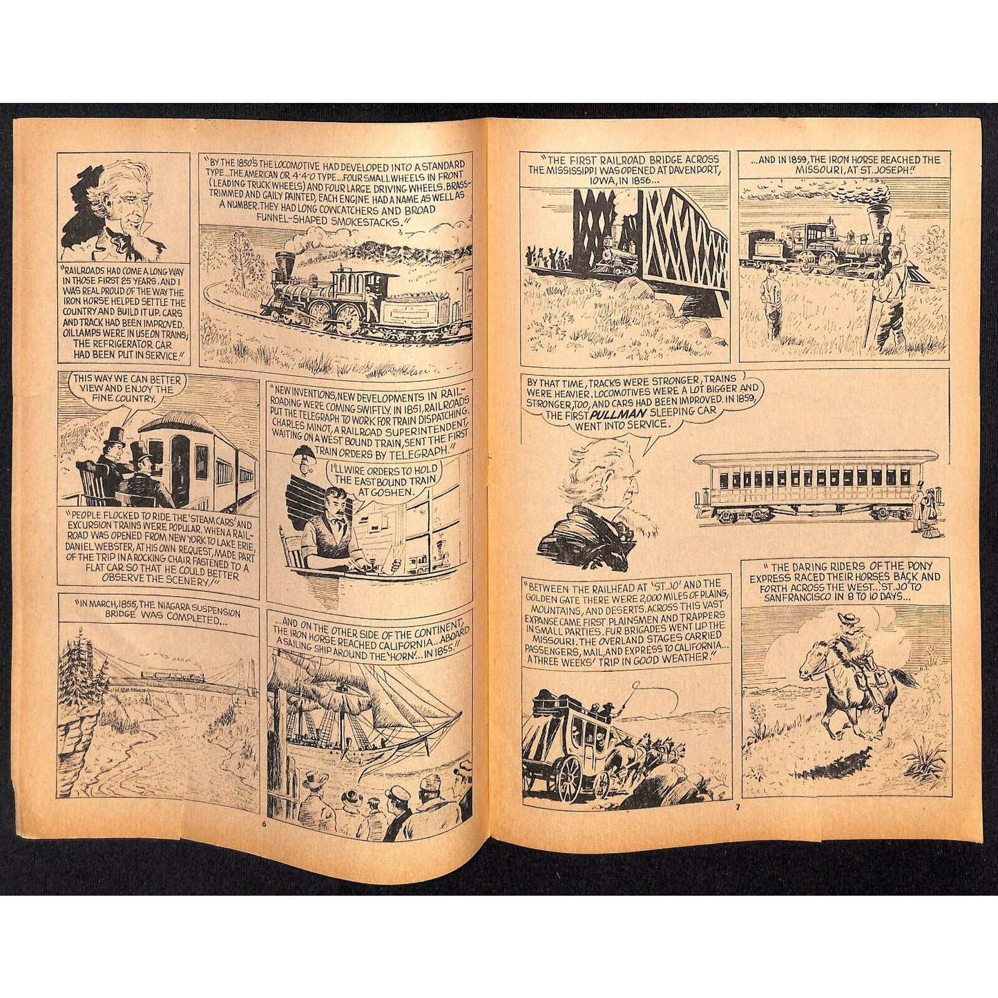 "Rails Across America" Comic Book Style w/ Uncle Sam 1968 15pp VGC