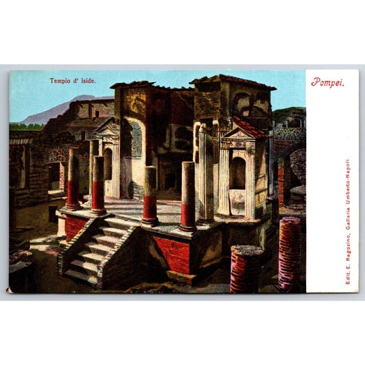 Italian Postcard Pompeii "Street of Isis" c1901-1907 NP VGC